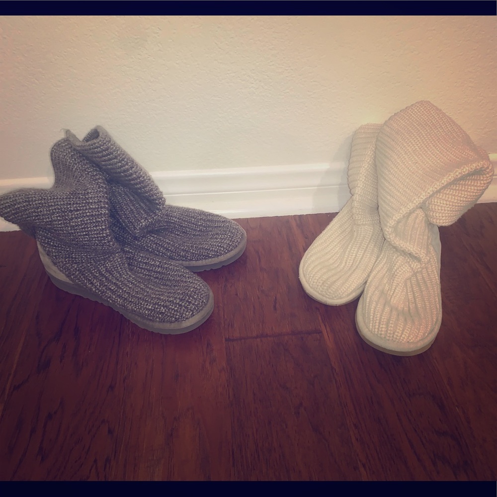 2 pairs of ugg boots.